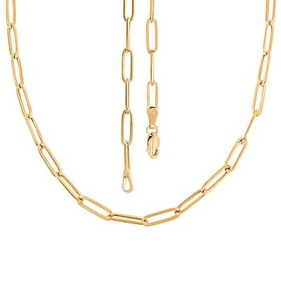 2.5mm Paperclip Chain Necklace in 10K Yellow Gold 2.3 Grams 22 Inches