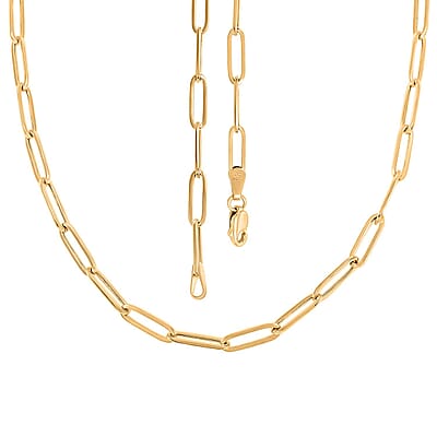 3mm Paperclip Chain Necklace in 10K Yellow Gold 3.70 Grams 22 Inches