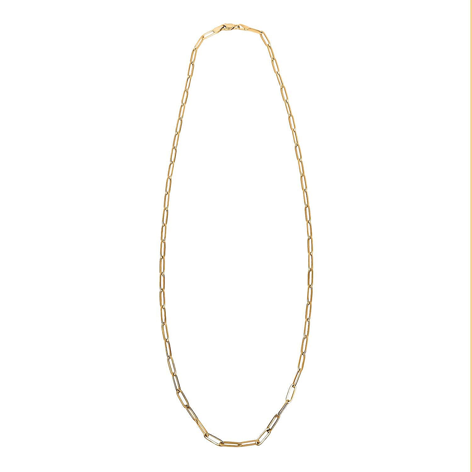 3mm Paperclip Chain Necklace in 10K Yellow Gold 3.70 Grams 22 Inches
