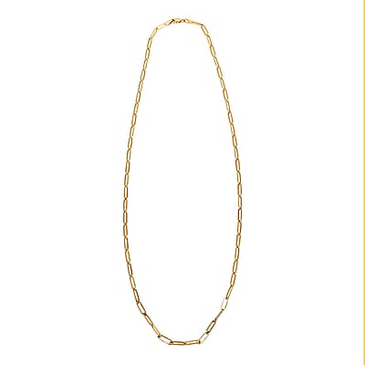 3mm Paperclip Chain Necklace in 10K Yellow Gold 3.70 Grams 22 Inches