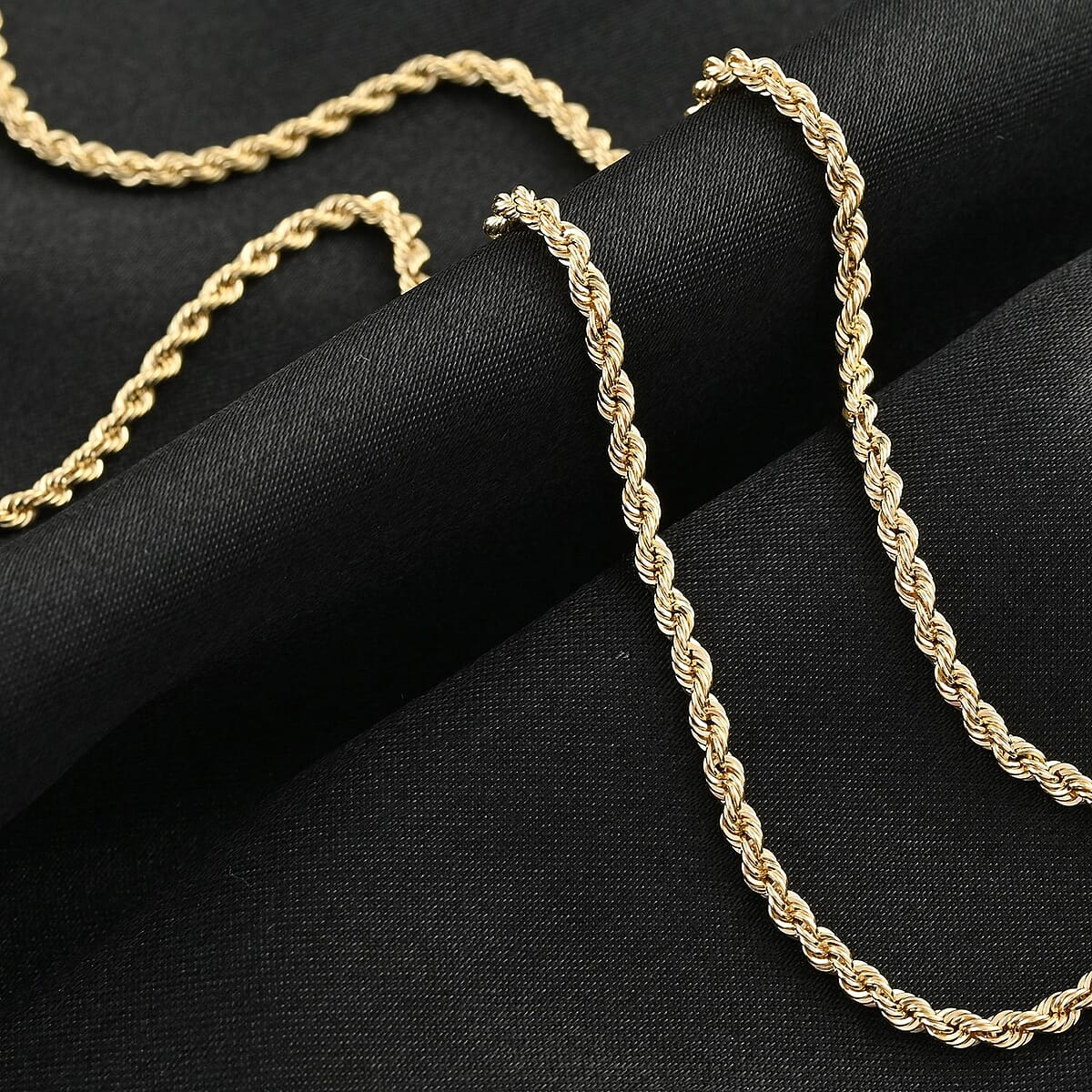 10K Yellow Gold 2.1mm Rope Necklace (20 Inches) 2.5 Grams image number 1