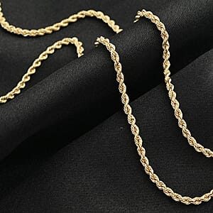 10K Yellow Gold 2.1mm Rope Necklace (20 Inches) 2.5 Grams