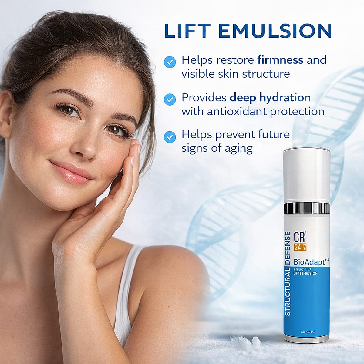 Clinical Results 24/7  BioAdapt Structural Defense Lift Emulsion (1oz) Made in US image number 4