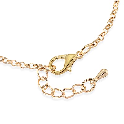 Resin Bracelet with Dry Flowers Filled Hexagon Shaped Charms in Goldtone (7.5-8.5In)