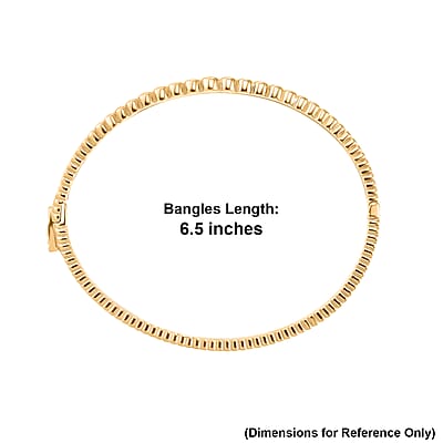 EverTrue Bronzella Collection Bangle Bracelet in 18K YG Plated Bronze (6.50 In)