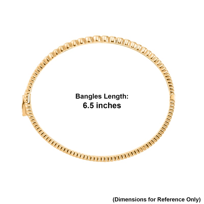 EverTrue Bronzella Collection Sculpted Ribbed Bangle Bracelet in 18K YG Plated Bronze (6.50 In)