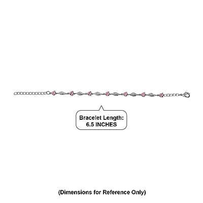 EverTrue Simulated Pink Diamond Bracelet in Platinum Bond (6.50-8In)