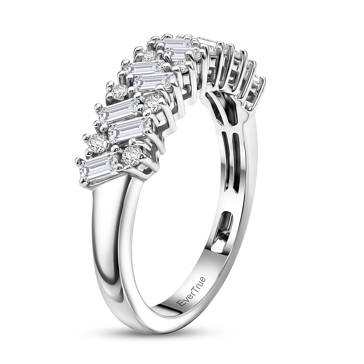 EverTrue Moissanite 0.90 ctw Ring in Platinum Bond (Size 10.0)