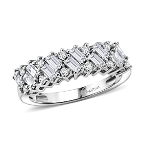 EverTrue Moissanite 0.90 ctw Ring in Platinum Bond (Size 5.0)