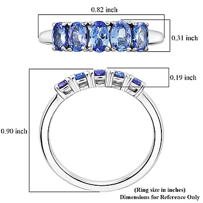 EverTrue Tanzanite 1.20 ctw Ring in Platinum Bond (Size 10.0)