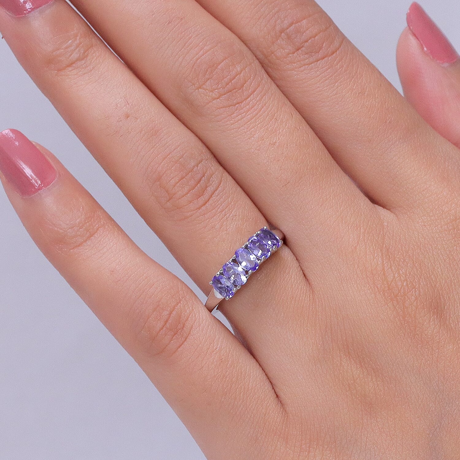 EverTrue Tanzanite 1.20 ctw Ring in Platinum Bond (Size 6.0)
