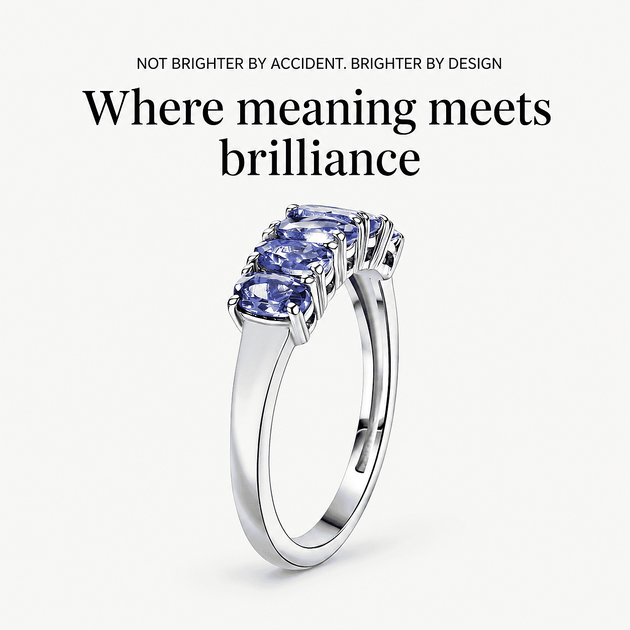 EverTrue Tanzanite 1.20 ctw Ring in Platinum Bond (Size 7.0)