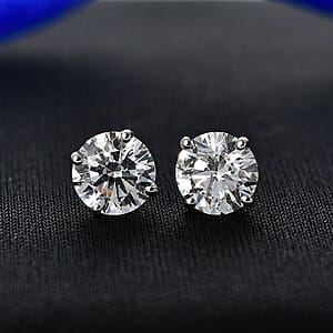 SGL Certified Luxuriant Lab Grown Diamond G-H SI 2.00 ctw Earrings in 10K Yellow Gold