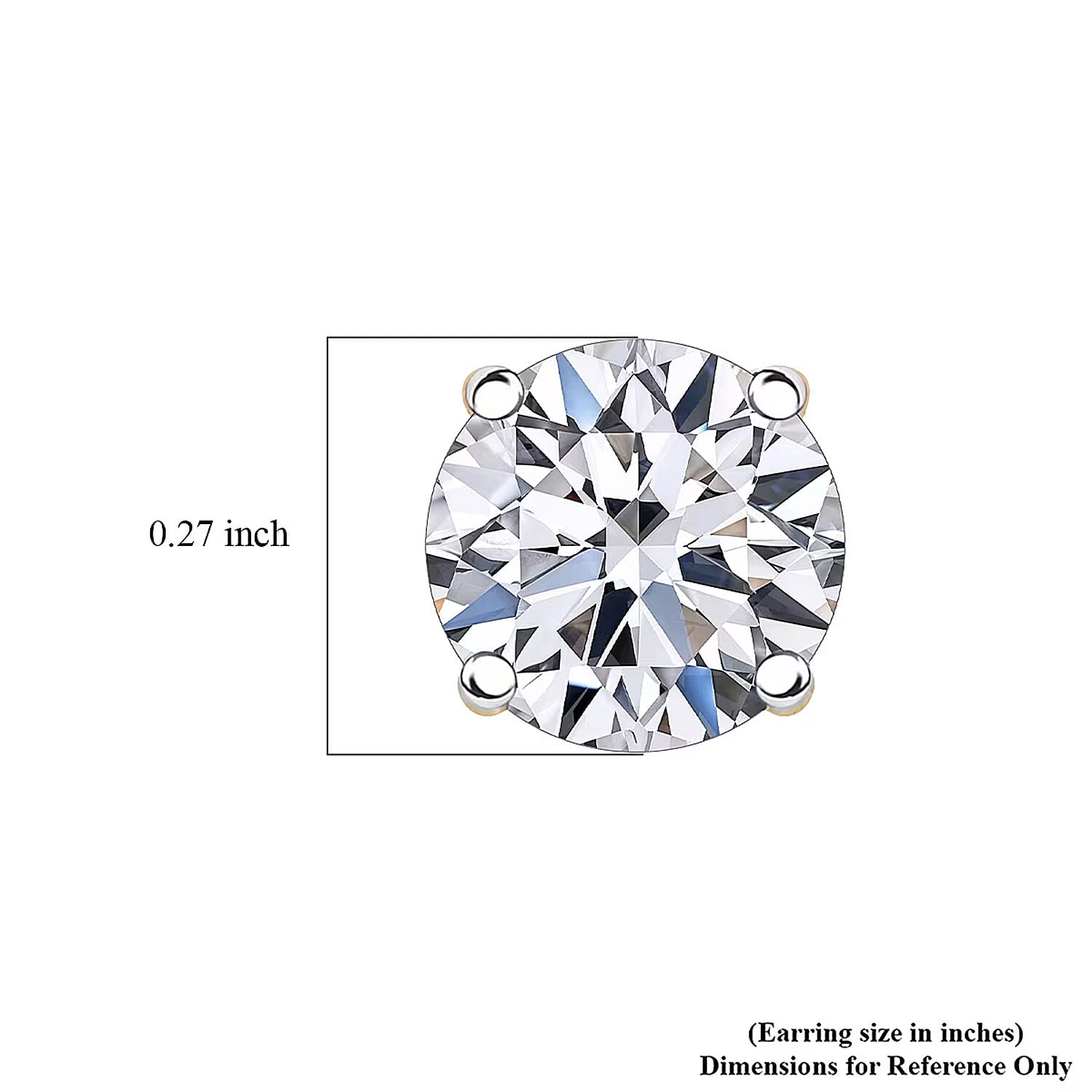 SGL Certified Luxuriant Lab Grown Diamond G-H SI 1.80 ctw Stud Earrings in 10K Yellow Gold