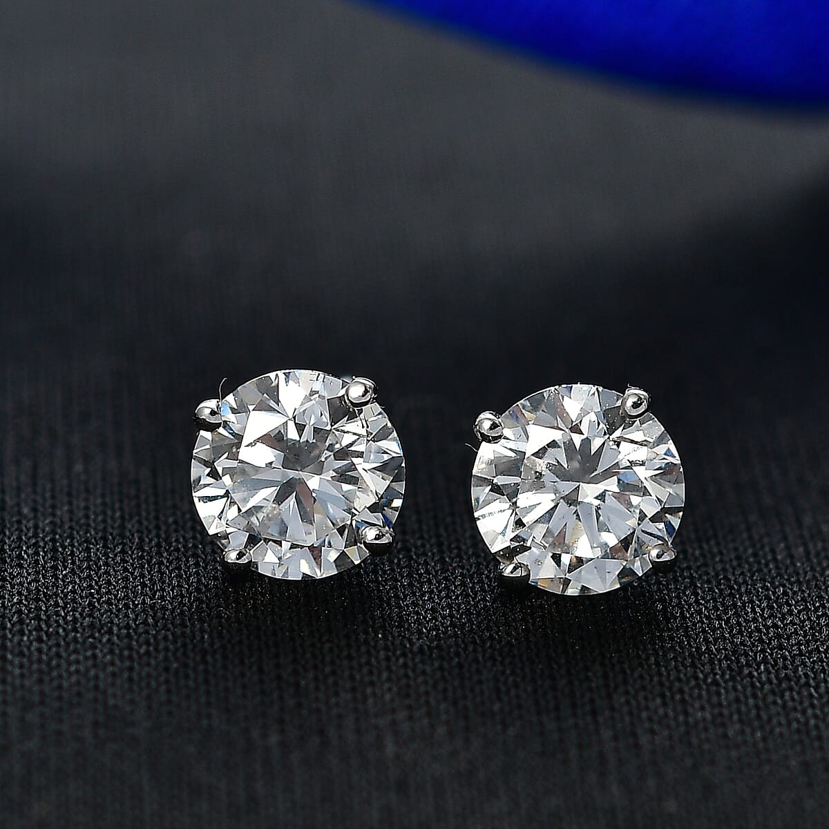 SGL Certified Luxuriant Lab Grown Diamond G-H SI 2.00 ctw Stud Earrings in 10K White Gold image number 1