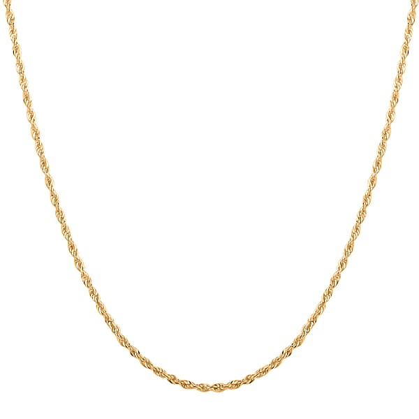10K Yellow Gold 3.2mm Rope Necklace 26 Inches 6 Grams