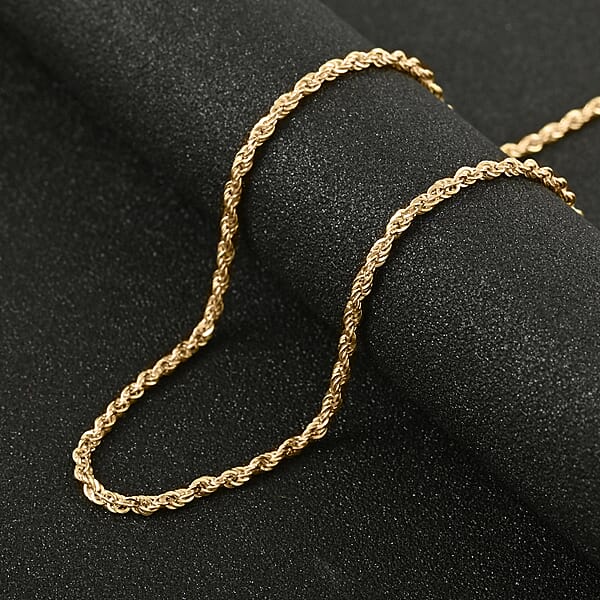 10K Yellow Gold 3.2mm Rope Necklace 26 Inches 6 Grams