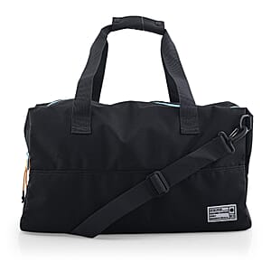 Closeout HEX Black and Blue Duffel Bag (19.5x8.5x11)