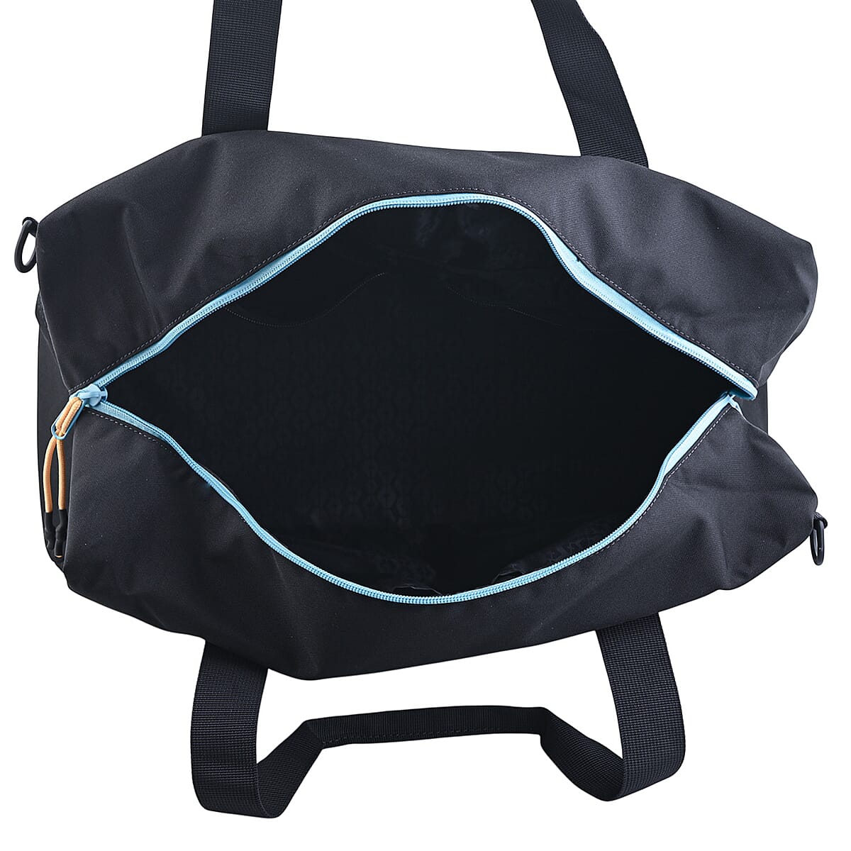 Closeout HEX Black and Blue Duffel Bag (19.5x8.5x11") image number 6