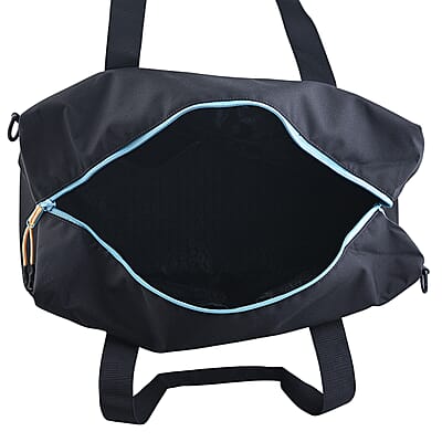 Closeout HEX Black and Blue Duffel Bag (19.5x8.5x11)