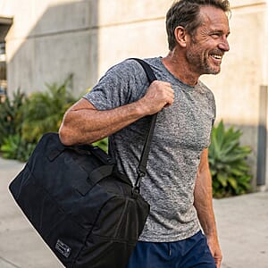 Closeout HEX Black Duffel Bag (19.5x8.5x11)