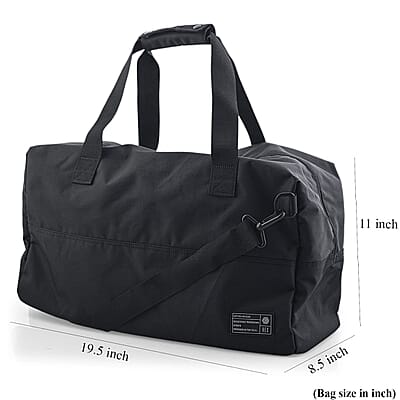 Closeout HEX Black Duffel Bag (19.5x8.5x11)