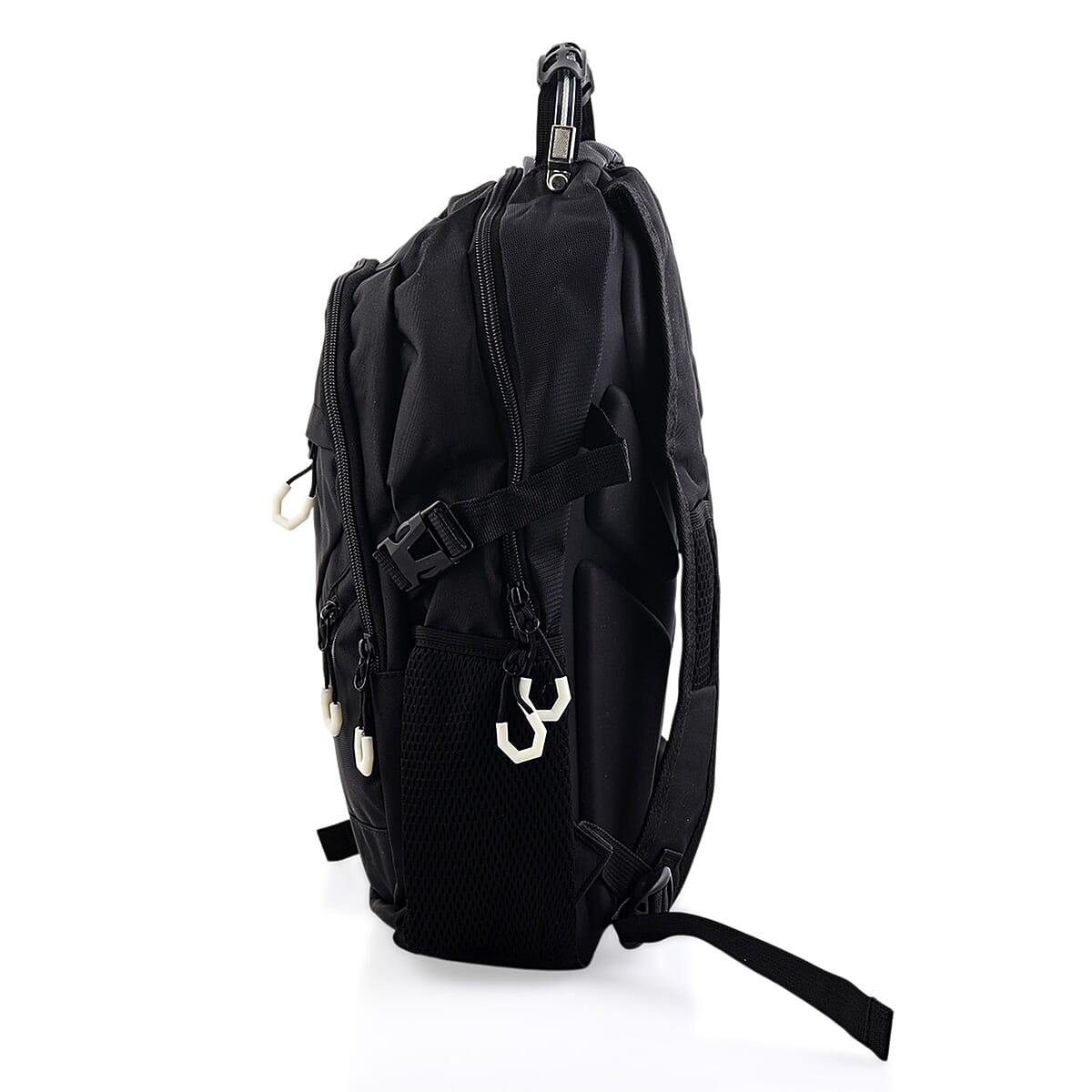 Closeout Beverly Hills Polo Club Black and White Multi Compartment Backpack (12.25x18.25x5) image number 2