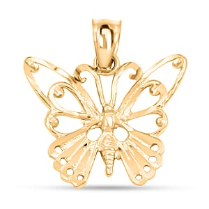 Made in America Butterfly Pendant without Chain in 10K Yellow Gold 1.3 Grams
