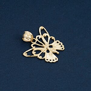 Made in America Butterfly Pendant without Chain in 10K Yellow Gold 1.3 Grams