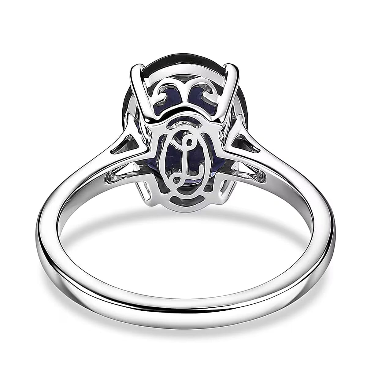 Luxoro AAA Catalina Iolite 3.60 ctw Twilight Blue Elegance Ring in 10K White Gold (Size 10.0) image number 6