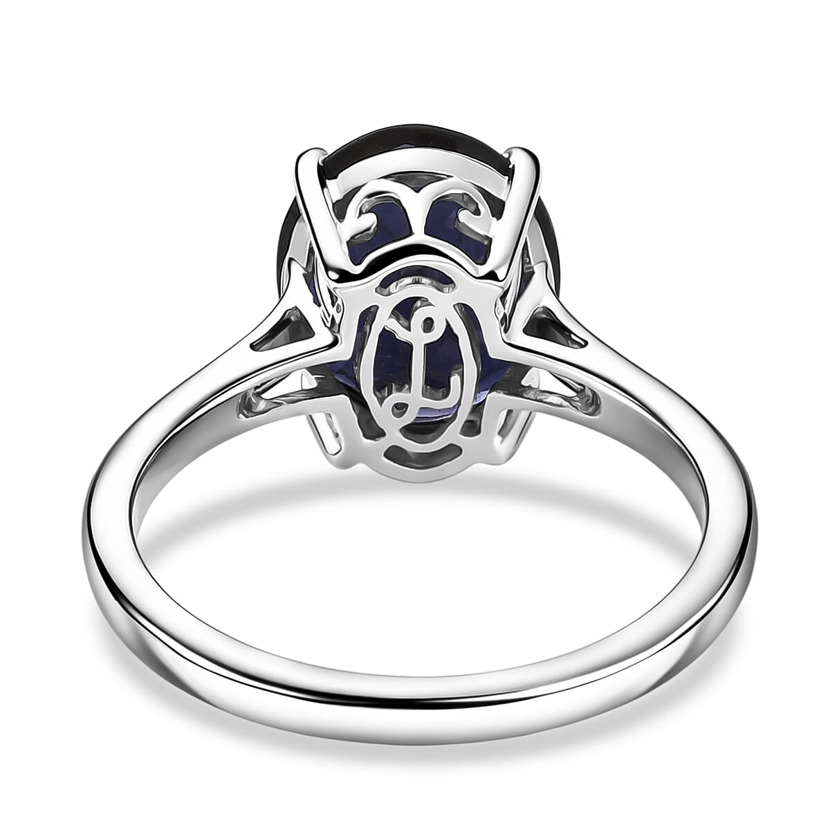 Luxoro AAA Catalina Iolite 3.60 ctw Twilight Blue Elegance Ring in 10K White Gold (Size 8.0) image number 4