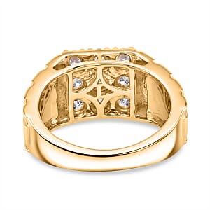Luxuriant Lab Grown Diamond G-H SI 1.00 ctw Men's Ring in 18K Vermeil Yellow Gold Over Sterling Silver (Size 14.0) (Del. in 12-15 Days)
