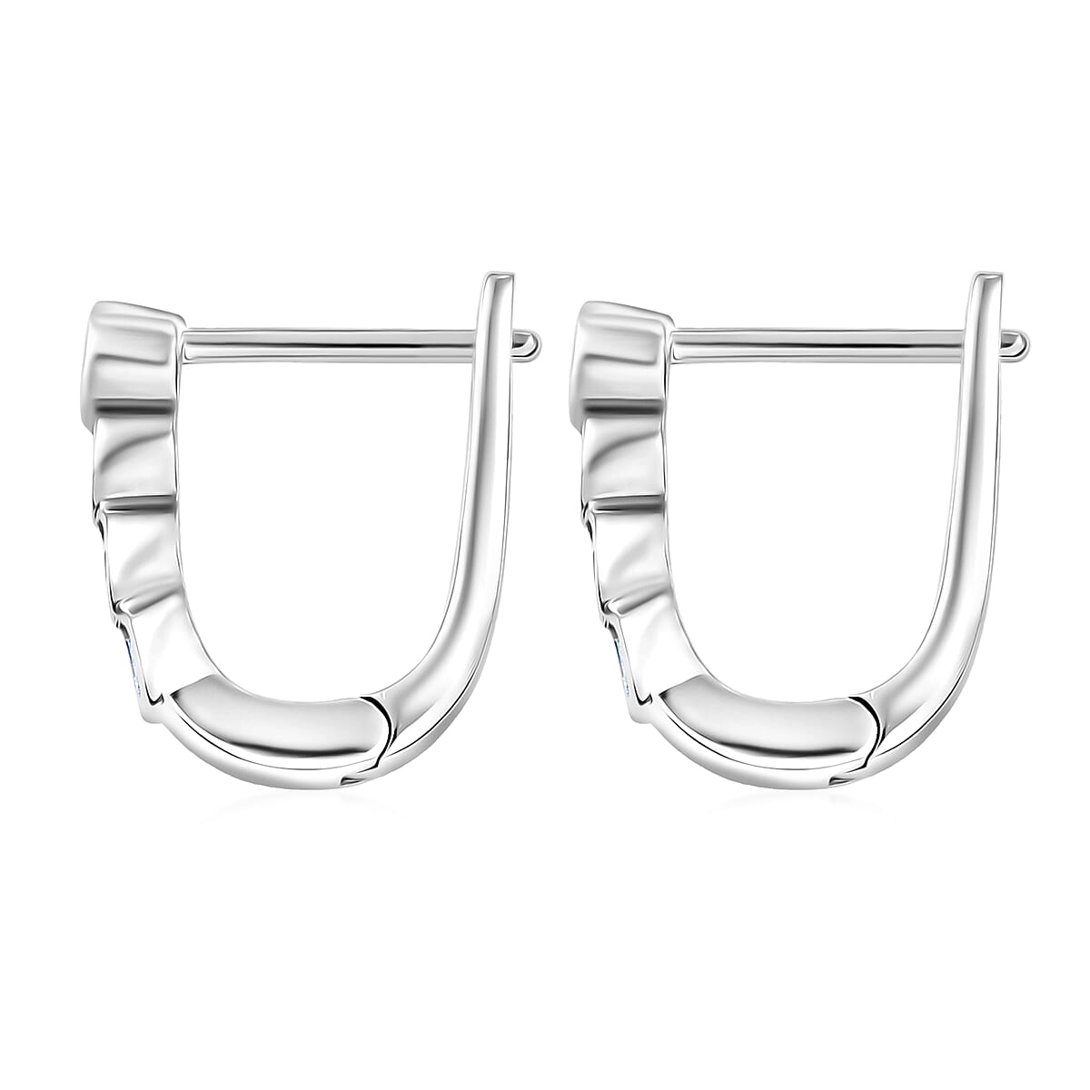 Luxuriant Lab Grown Diamond G-H SI 0.50 ctw Fancy Earring in Rhodium Over Sterling Silver image number 3