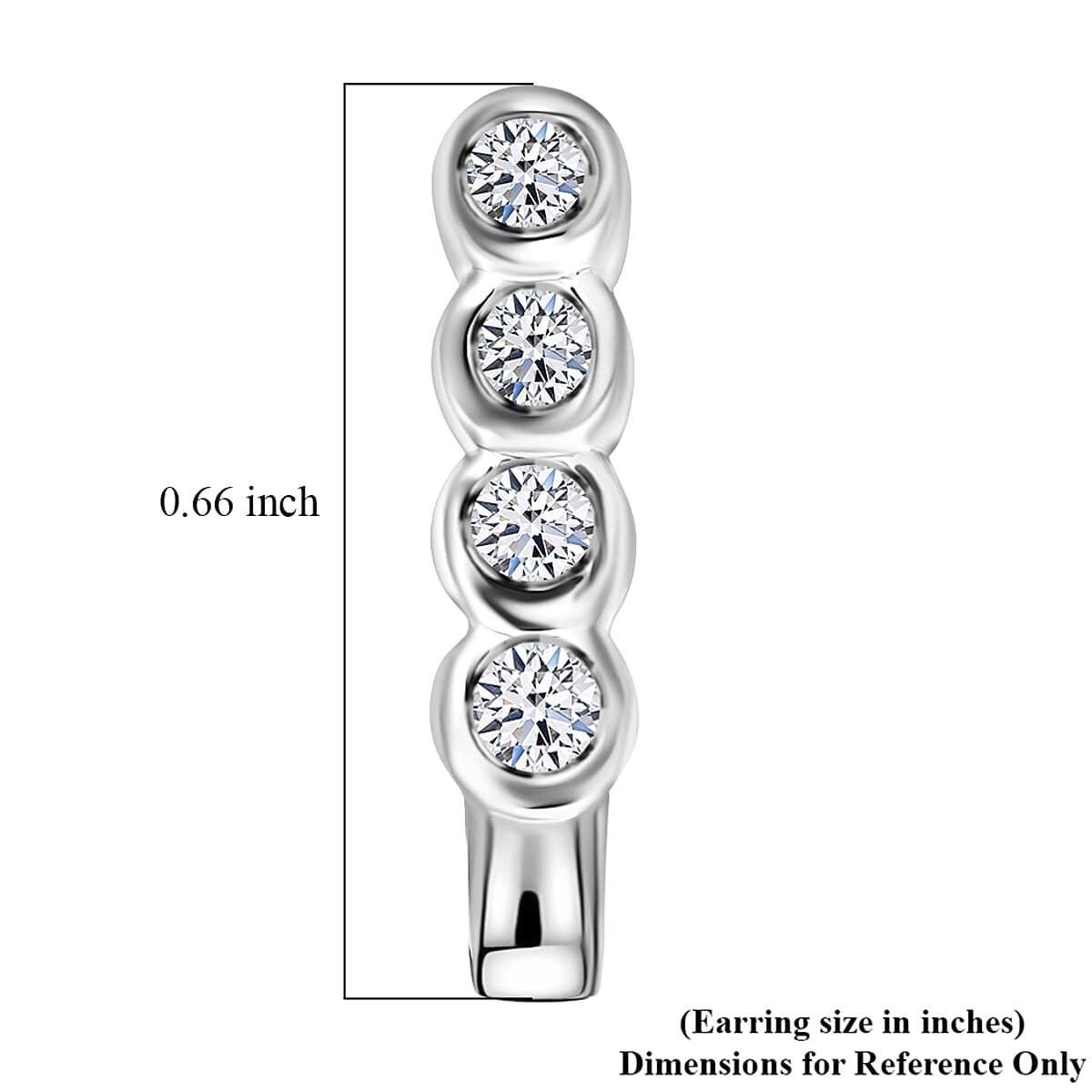 Luxuriant Lab Grown Diamond G-H SI 0.50 ctw Fancy Earring in Rhodium Over Sterling Silver image number 4