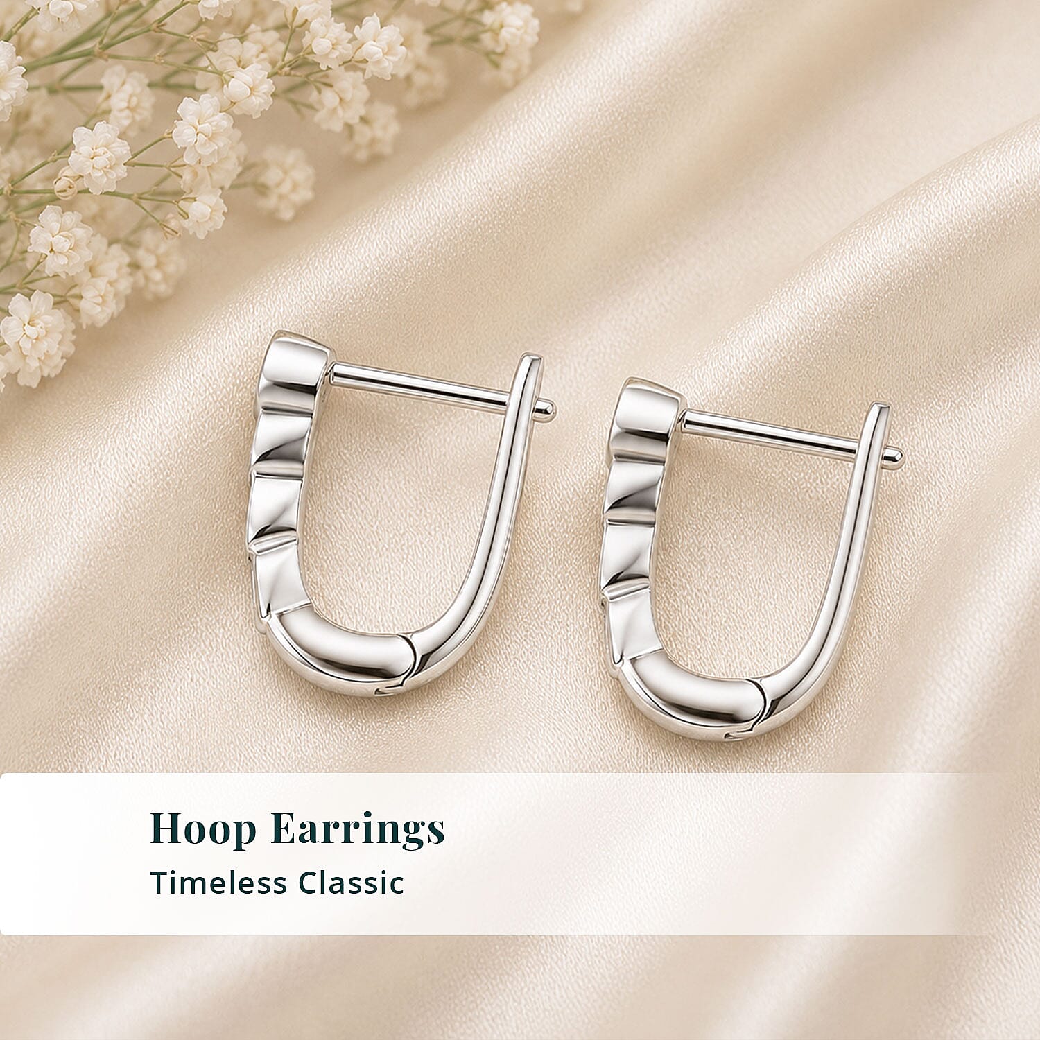 Luxuriant Lab Grown Diamond G-H SI 0.50 ctw Fancy Earrings in Rhodium Over Sterling Silver