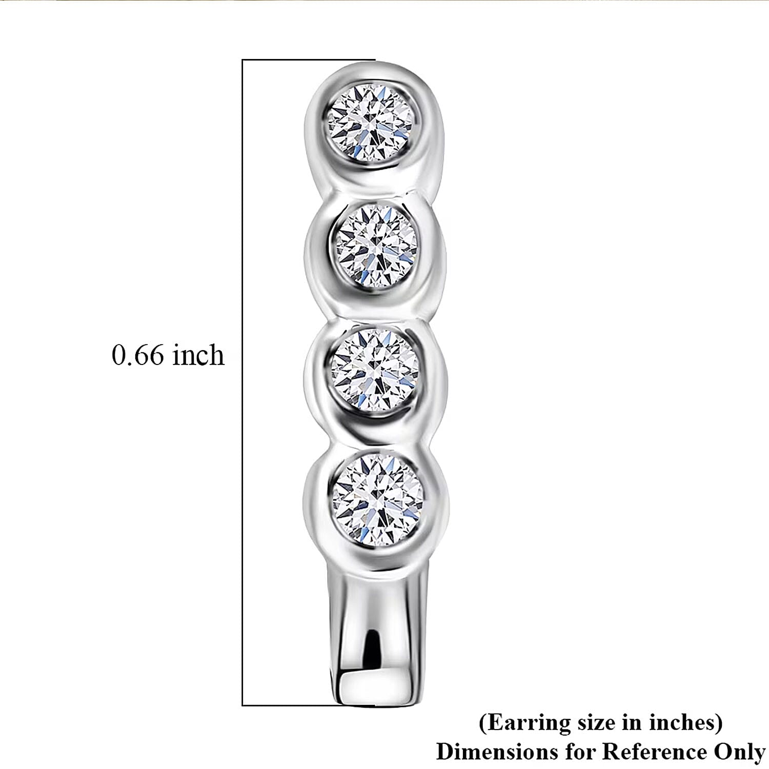 Luxuriant Lab Grown Diamond G-H SI 0.50 ctw Fancy Earrings in Rhodium Over Sterling Silver