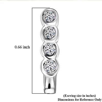 Luxuriant Lab Grown Diamond G-H SI 0.50 ctw Fancy Earrings in Rhodium Over Sterling Silver