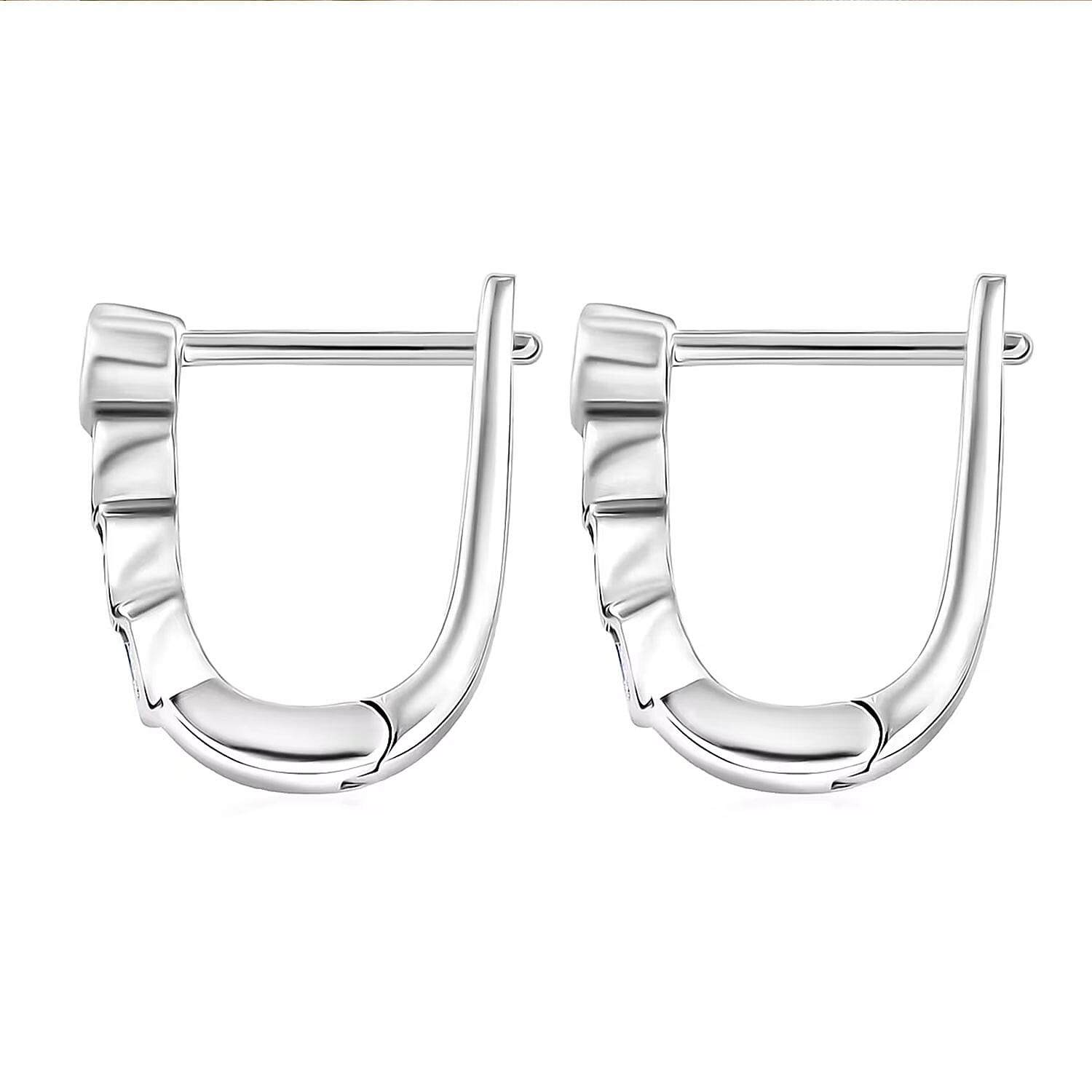 Luxuriant Lab Grown Diamond G-H SI 0.50 ctw Fancy Earrings in Rhodium Over Sterling Silver