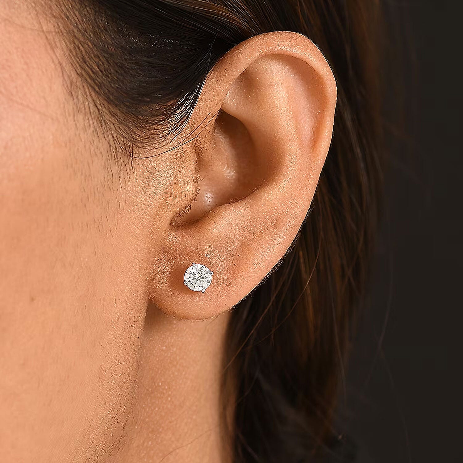 Luxuriant Lab Grown Diamond G-H SI 1.00 ctw Stud Earrings in 10K Yellow Gold