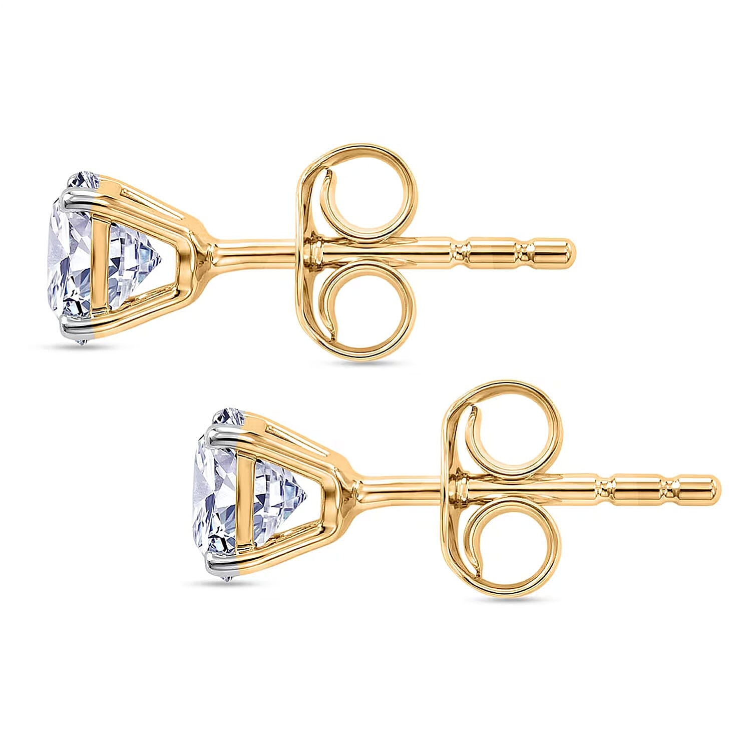 Luxuriant Lab Grown Diamond G-H SI 1.00 ctw Stud Earrings in 10K Yellow Gold