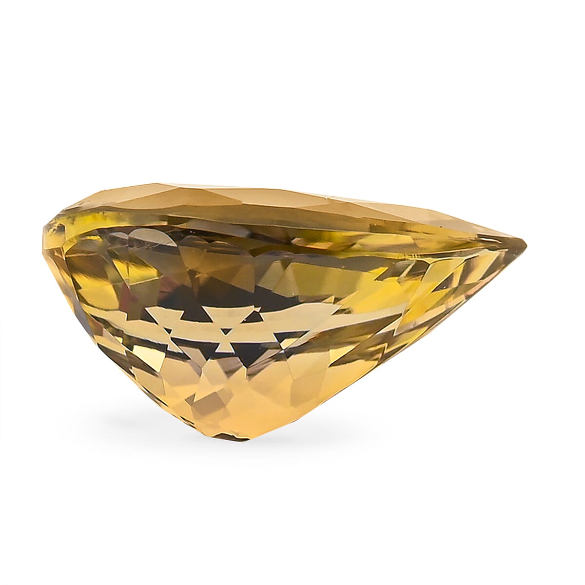 AAAA Golden Tanzanite (Pear 9x6mm) 1.20 ctw image number 3