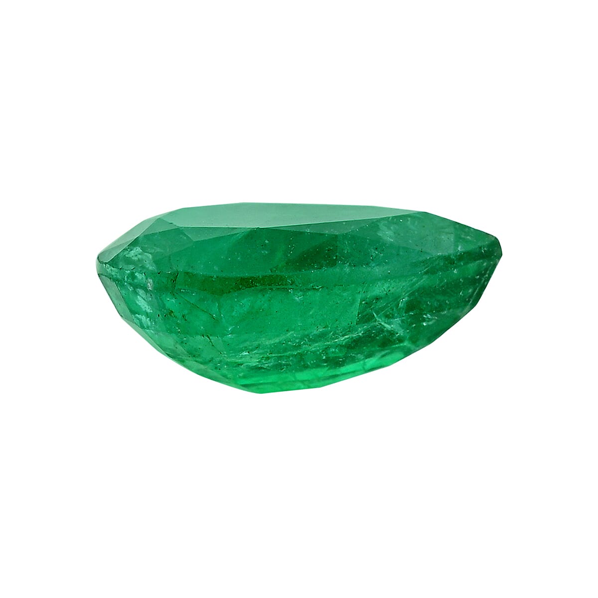Certified and Appraised AAAA Kagem Zambian Emerald (Pear Free Size) 5.00 ctw image number 3