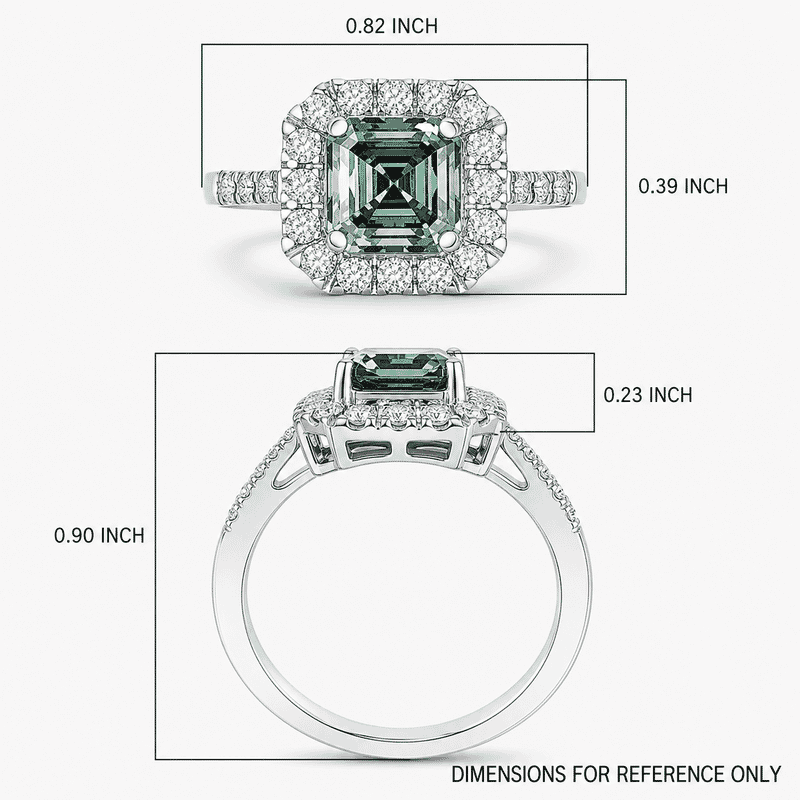 Luxuriant Lab Grown Green Diamond IR and Lab Grown Diamond VS 2.50 ctw Green Legacy Frame Ring in 950 Platinum (Size 10.0) 5.85 Grams