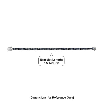 EverTrue Blue Sapphire 9.10 ctw Cluster Bracelet in Platinum Bond (6.50 In)