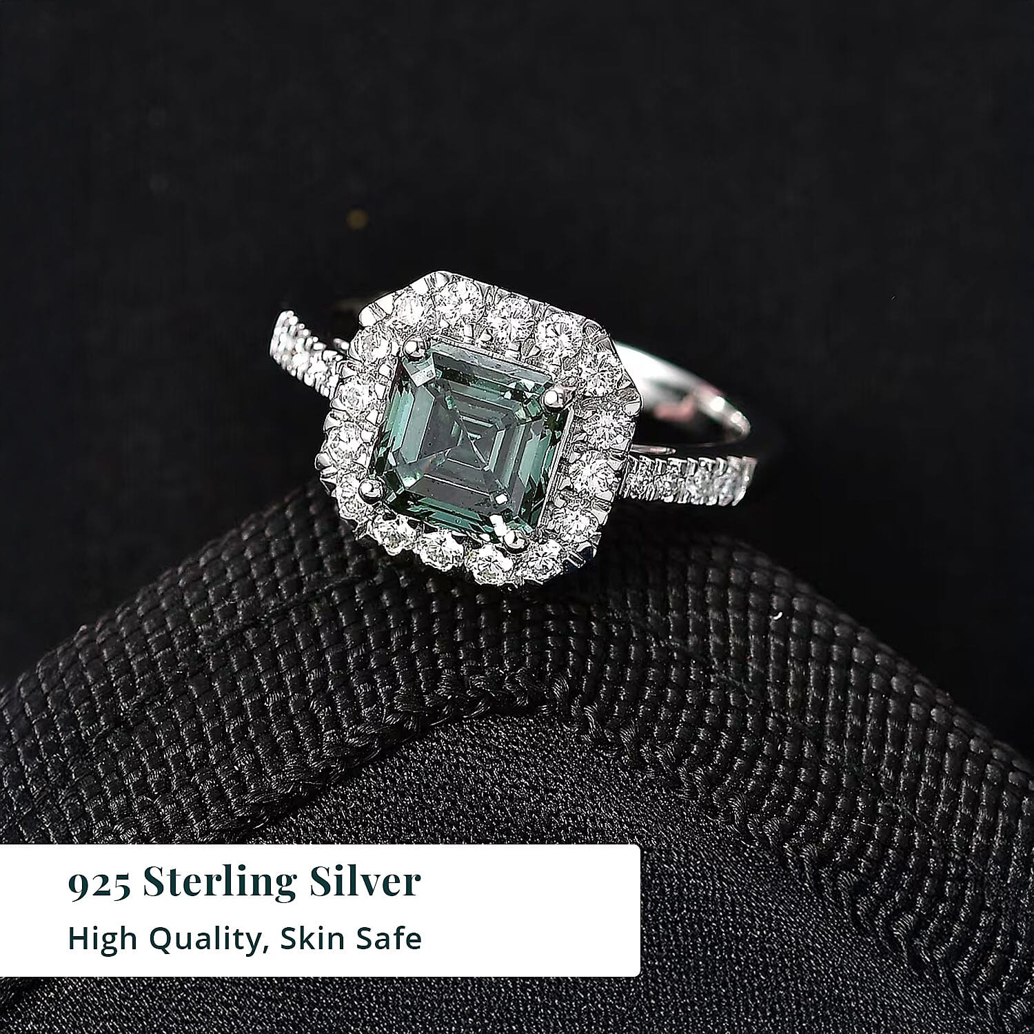 Luxuriant Lab Grown Green Diamond IR and Lab Grown Diamond VS 2.50 ctw Green Legacy Frame Ring in 950 Platinum (Size 6.0) 5.85 Grams