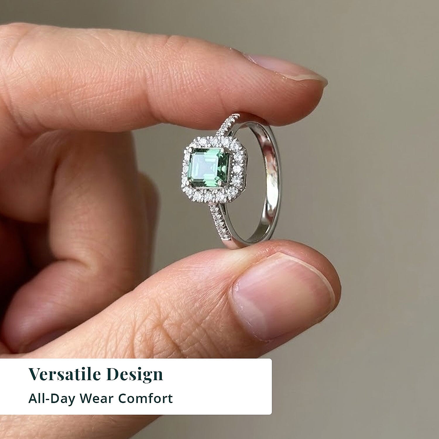 Luxuriant Lab Grown Green Diamond IR and Lab Grown Diamond VS 2.50 ctw Green Legacy Frame Ring in 950 Platinum (Size 6.0) 5.85 Grams