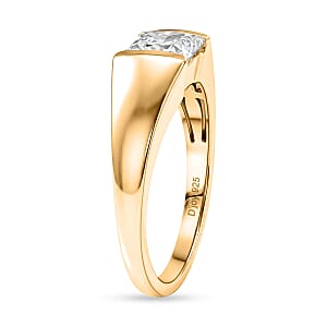 D'Joy Moissanite 1.25 ctw Eternal Spark Ring in 18K Vermeil Yellow Gold Over Sterling Silver (Size 5.0)