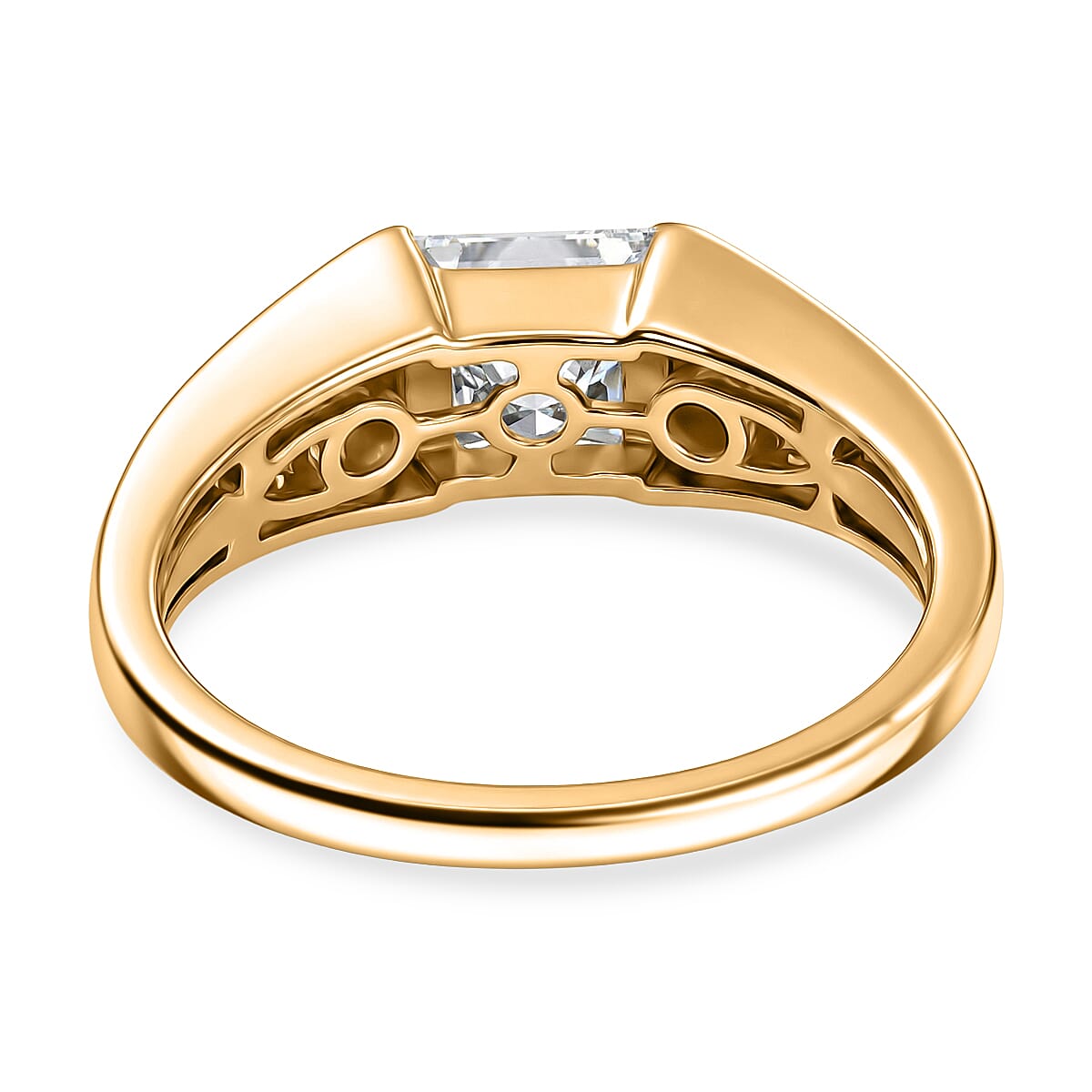 D'Joy Moissanite 1.25 ctw Eternal Spark Ring in 18K Vermeil Yellow Gold Over Sterling Silver (Size 5.0) image number 4