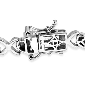 D'Joy Line Bracelet in Rhodium Over Sterling Silver (7.25 In) 14.95 Grams
