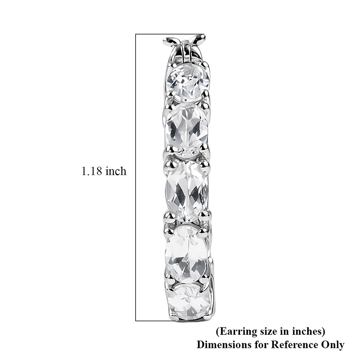 EverTrue Lab Created Blue Sapphire Earrings in Platinum Bond 11.00 ctw image number 4